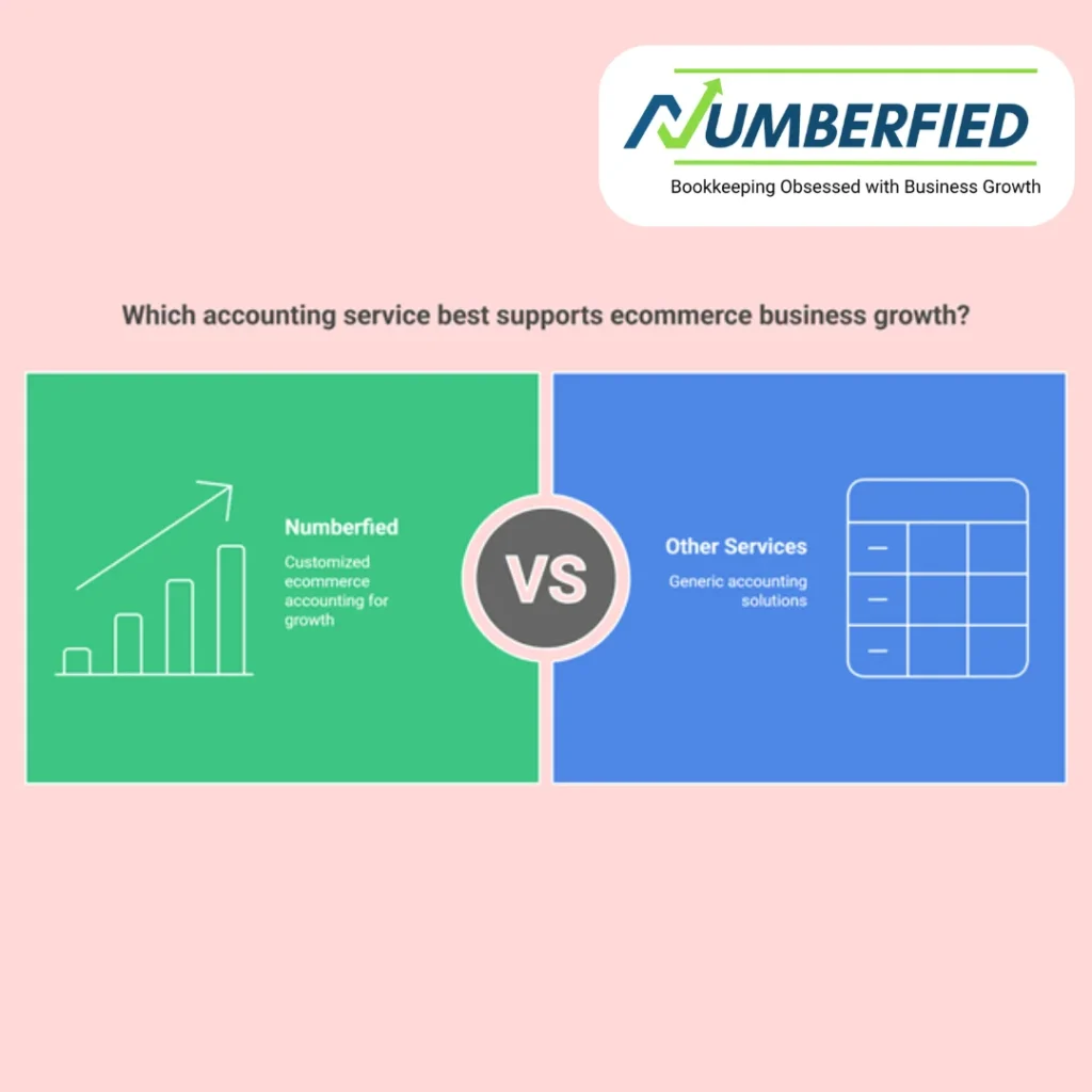 infographics, comparing which accounting service best support ecommerce business growth.