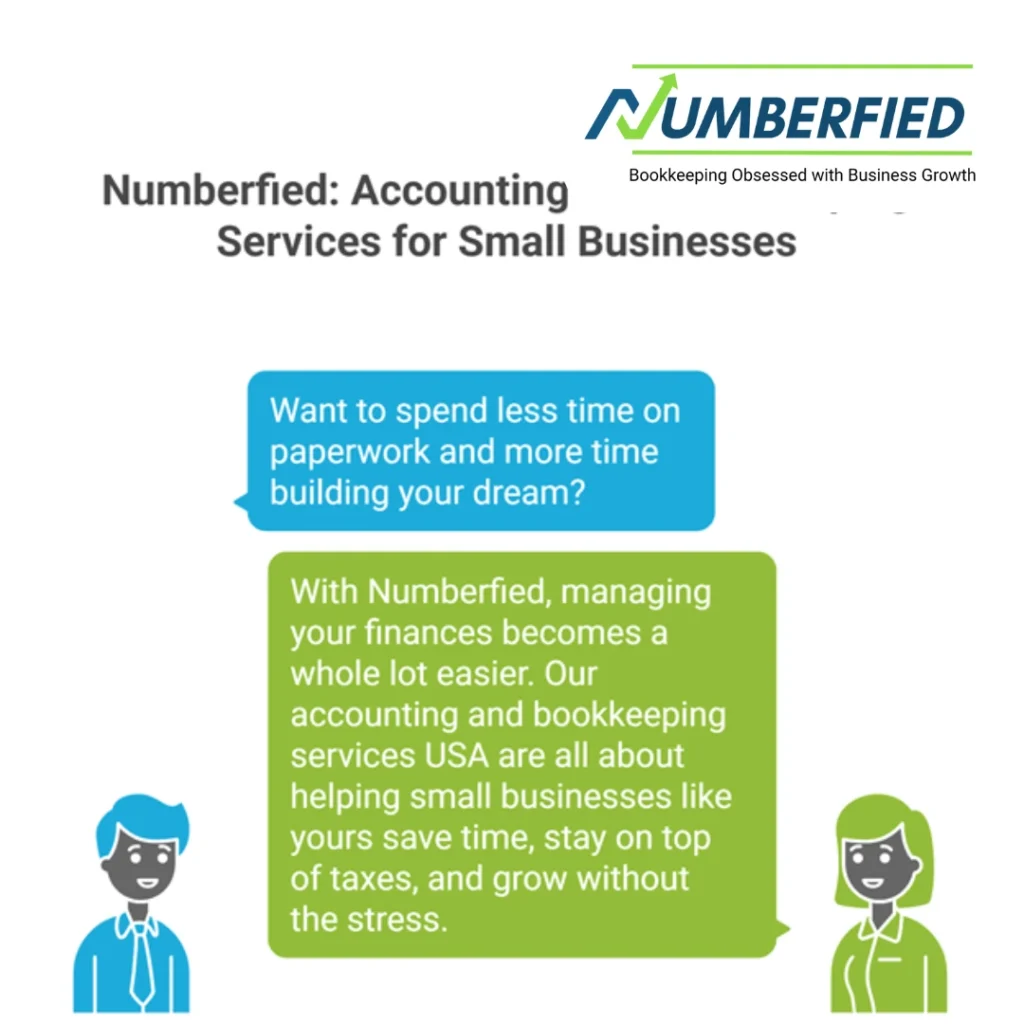 Visual representation of numberfied's accounting and bookkeeping service USA for small business